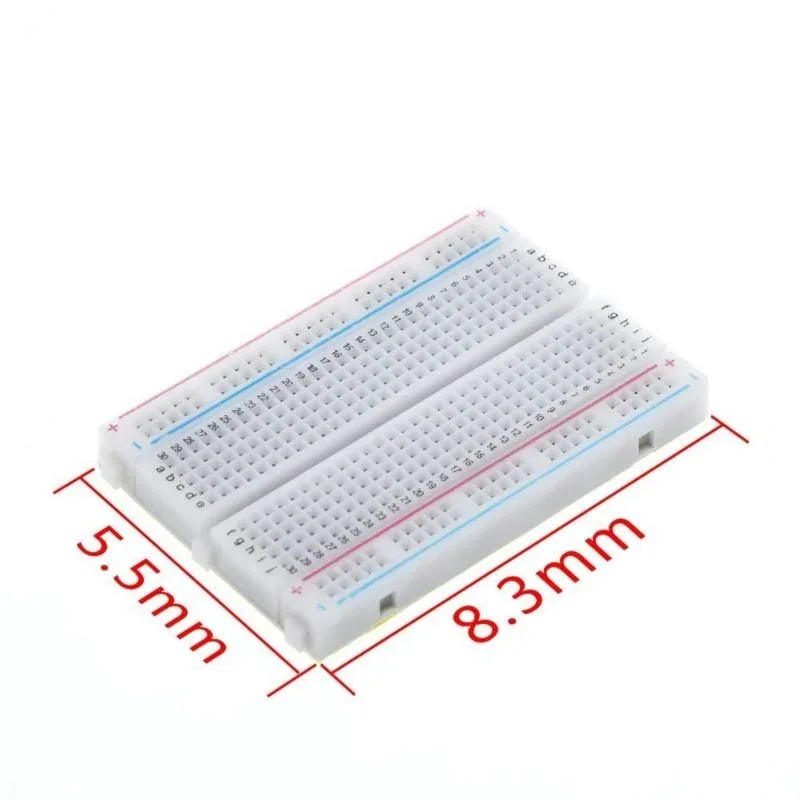 Solderless 400 pin breadboard – Normal Quality — Power & Components — Pinout diagram