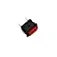 SPST Momentary Rectangular Horn Type Push Button Switch – Red — Power & Components — Back view
