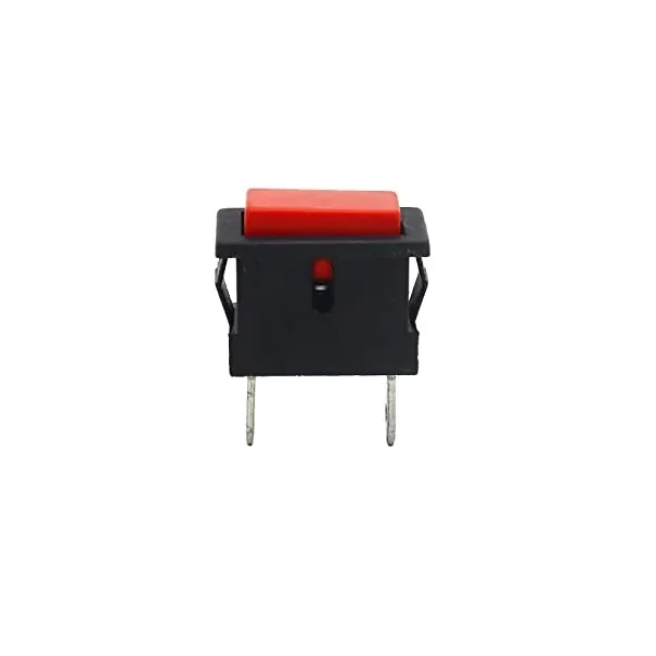 SPST Momentary Rectangular Horn Type Push Button Switch – Red — Power & Components — Detail / close-up