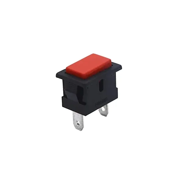 SPST Momentary Rectangular Horn Type Push Button Switch – Red — Power & Components