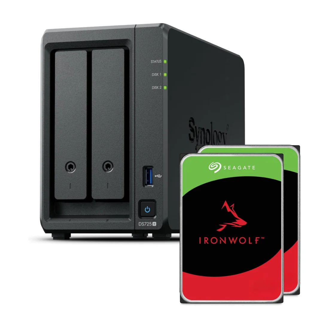 Synology DiskStation DS223j 2-Bay Desktop NAS Enclosure — Detail / close-up