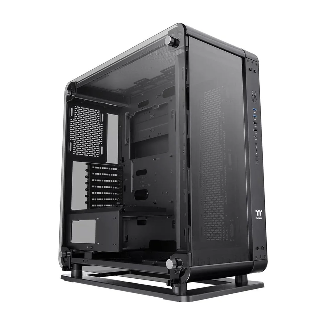 Thermaltake Core P6 Tempered Glass Black ATX Mid Tower Case — Back view