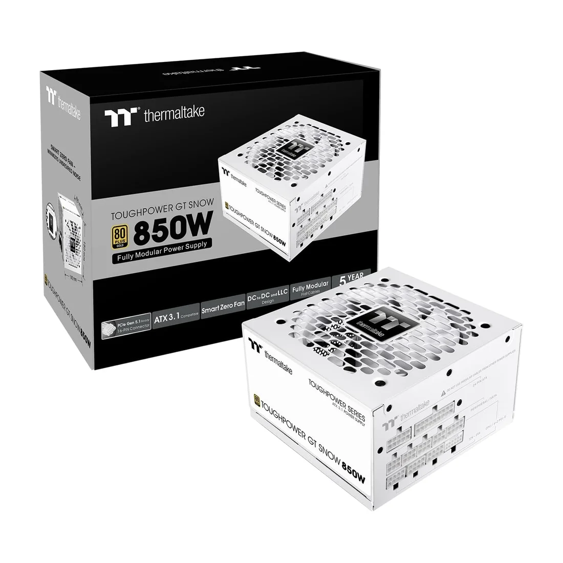 Thermaltake Toughpower GF1 850W 80 Plus Gold Fully Modular SMPS — Detail / close-up