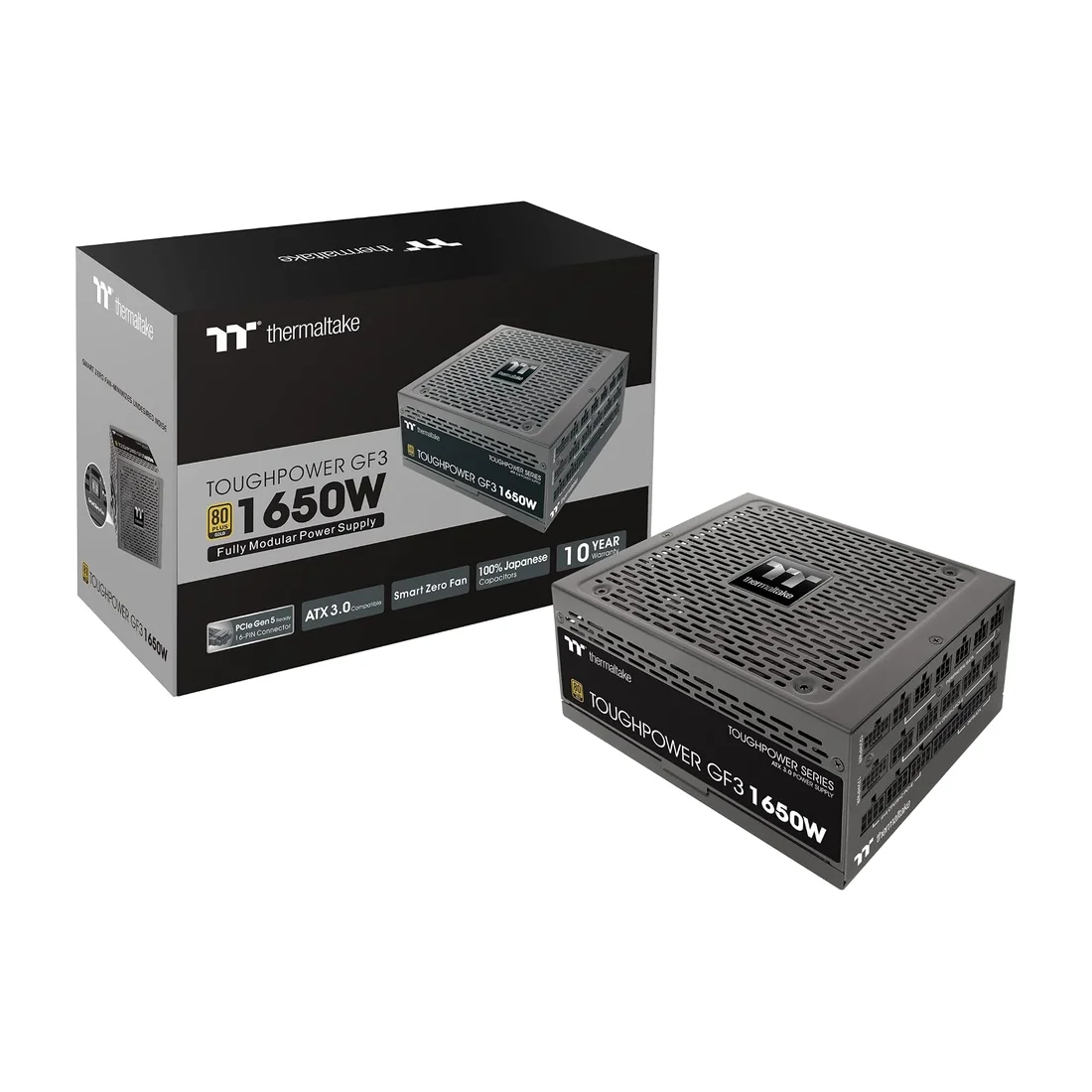 Thermaltake Toughpower TF1 1650W 80 Plus Titanium Modular Power Supply — Back view