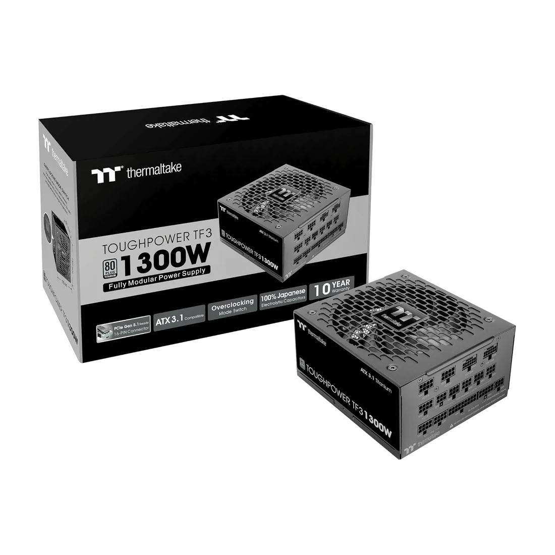 Thermaltake Toughpower TF1 1650W 80 Plus Titanium Modular Power Supply — Detail / close-up