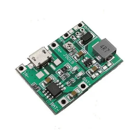 TP4056 18650 3.7V 4.2V Battery Charging Module with Integrated DC Boost Converter module — Power & Components — Back view