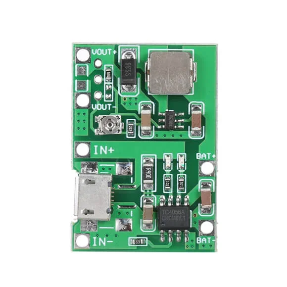 TP4056 18650 3.7V 4.2V Battery Charging Module with Integrated DC Boost Converter module — Power & Components