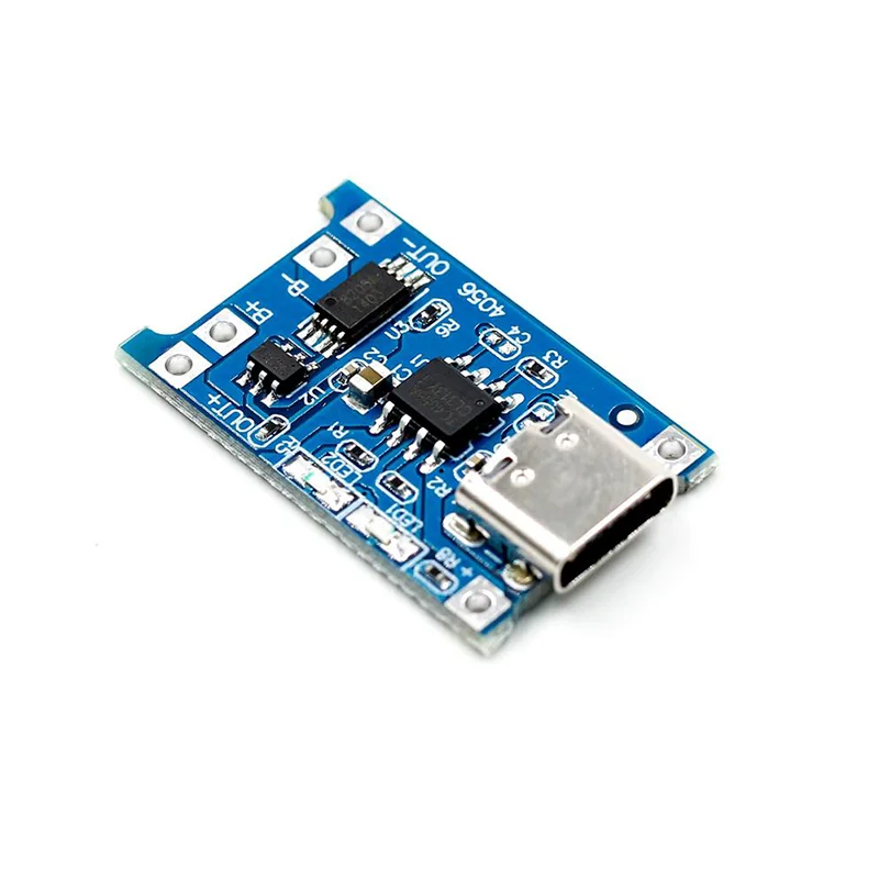 TP4056 1A Li-ion lithium Battery Charging Module With Current Protection – Type C — Power & Components