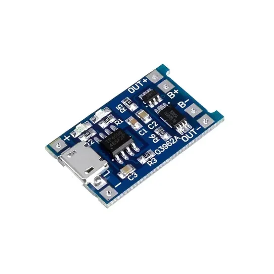 TP4056 (Micro USB with Current Protection) 1A Li-ion Battery Charging Module — Power & Components