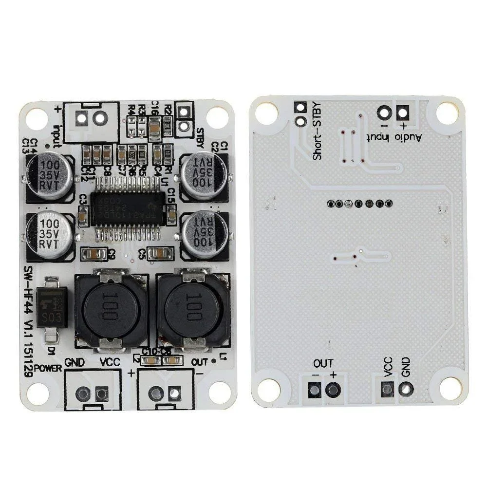 TPA3110 Mono Channel Digital Amplifier Board 30W Power Amplifier Module — Display & Communication — Back view