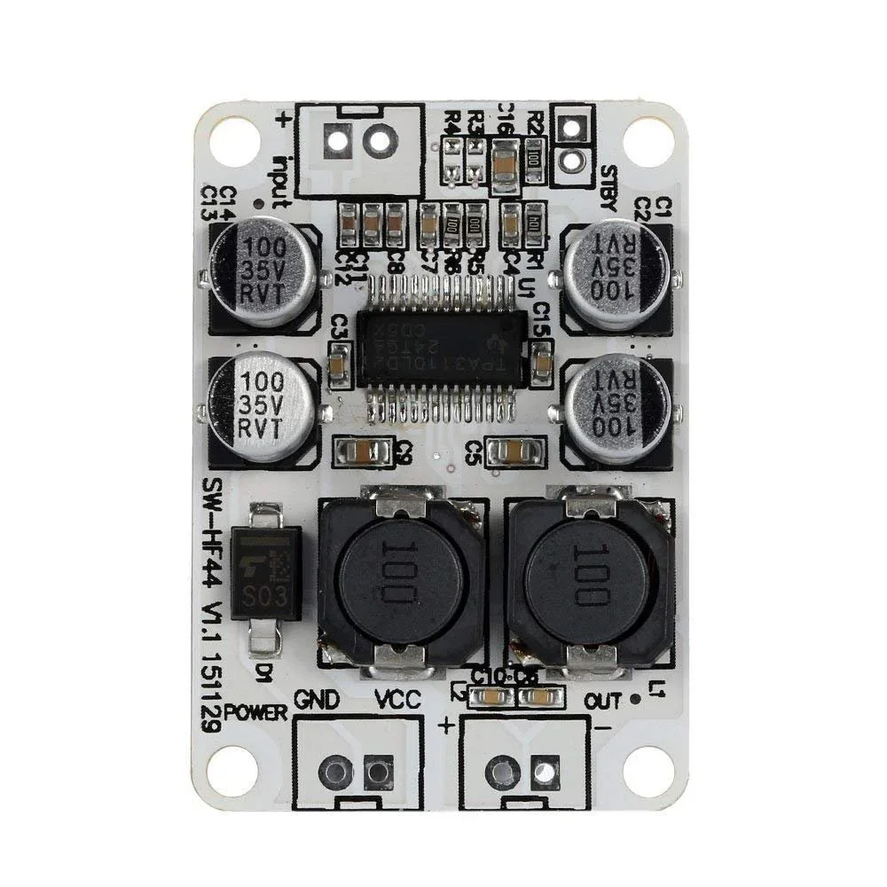 TPA3110 Mono Channel Digital Amplifier Board 30W Power Amplifier Module — Display & Communication — Pinout diagram