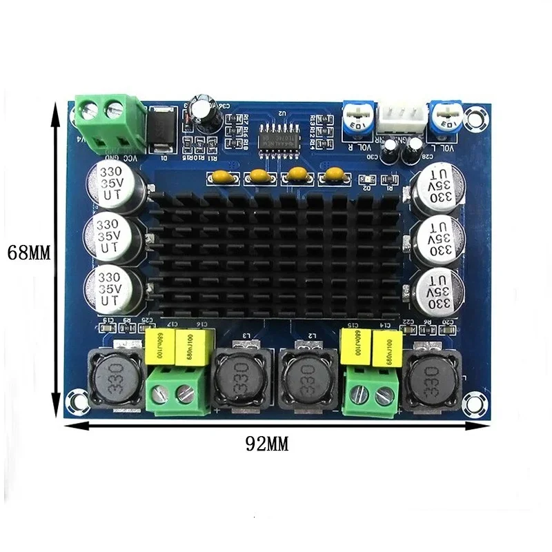 TPA3116D2 XH-M543 120W Dual Channel High Power Digital Power Amplifier Board — Display & Communication — Detail / close-up