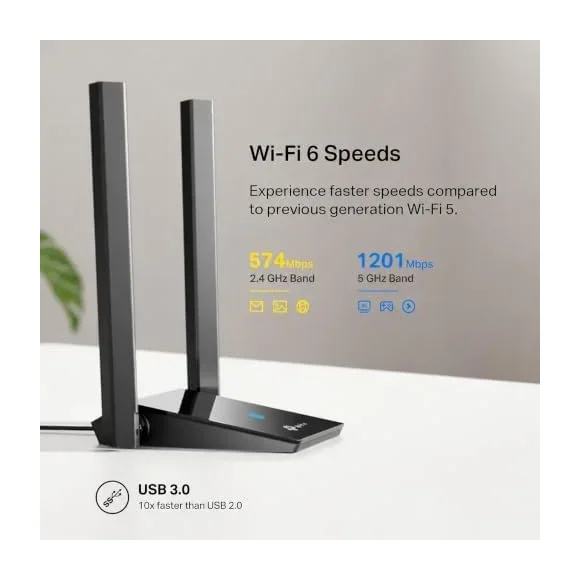 TP-Link Archer TX20U Plus (WiFi 6 USB Adapter) — Back view