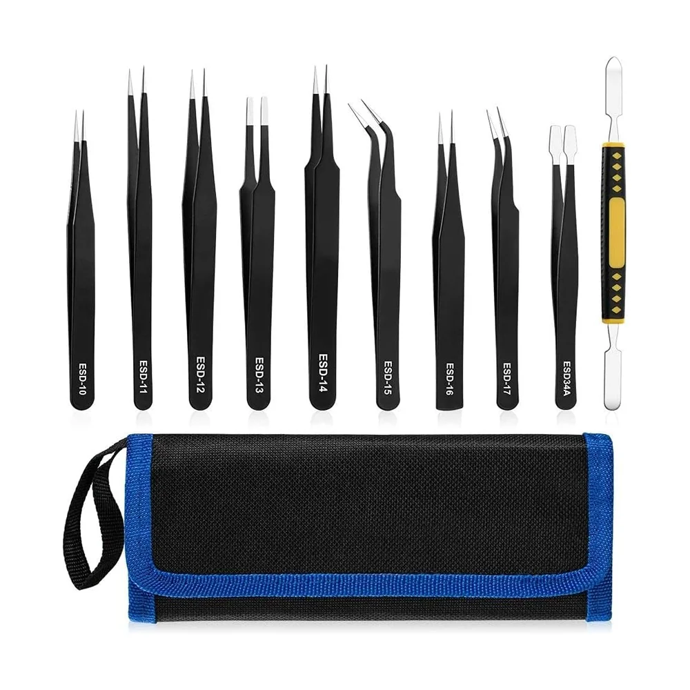 Anti-Static Precision Tweezers Set (6 pc) — Tools