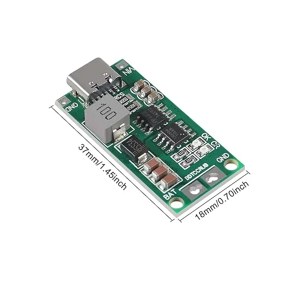 Type C BMS 4S  2A  18650 Lithium Battery Charger Board USB C Step-up Boost Module for Li-Po Polymer Power Bank — Power & Components — Pinout diagram
