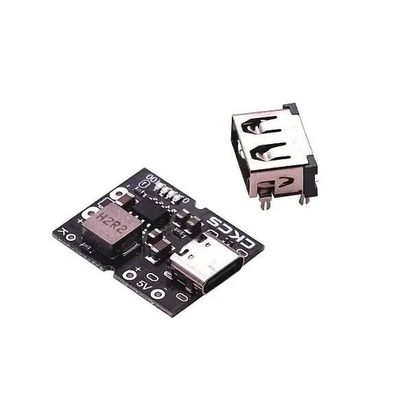 Type-C USB 5V 2A Step-Up Boost Converter with USB Charger — Power & Components — Detail / close-up