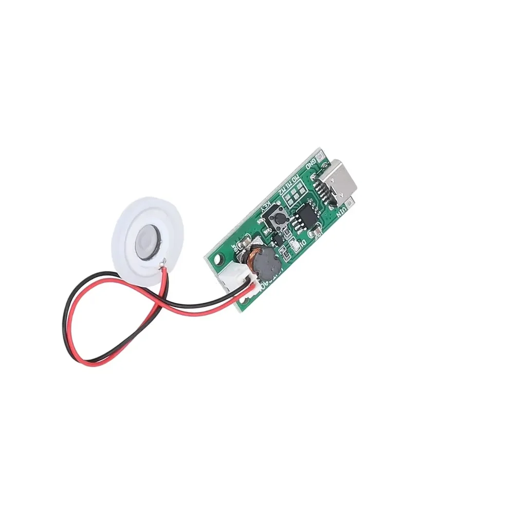 Type-C USB Ultrasonic Mist Maker Humidifier – 5V Atomizer Module with 108KHz Disc & PCB — Sensors — Back view