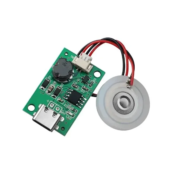 Type-C USB Ultrasonic Mist Maker Humidifier – 5V Atomizer Module with 108KHz Disc & PCB — Sensors — Pinout diagram