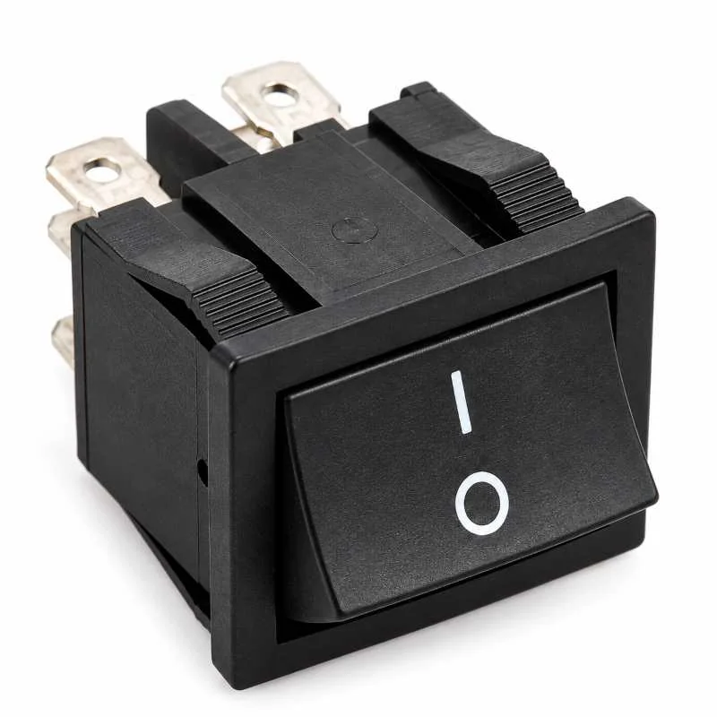 UPS Rocker Switch Black 6 Pin ON-OFF-ON — Power & Components