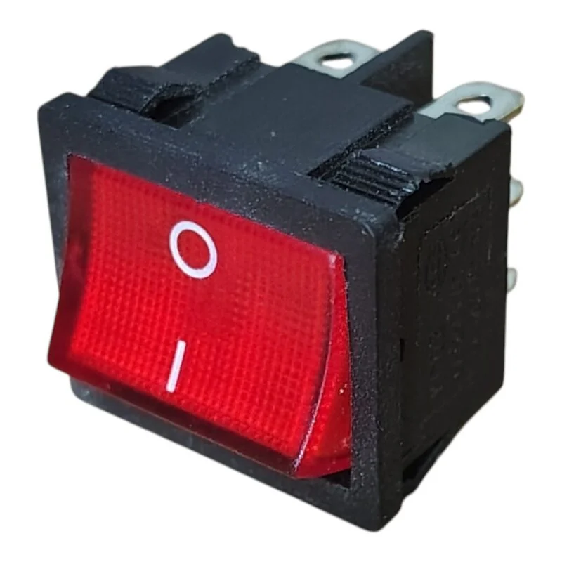 UPS Rocker Switch Red 6 Pin ON-OFF-ON with Indicator — Power & Components