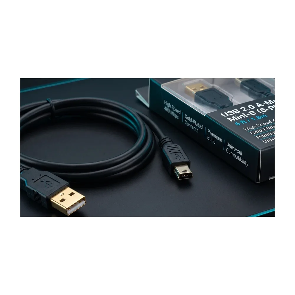 USB Cable (Type A to Mini-B 5-pin) — Detail / close-up