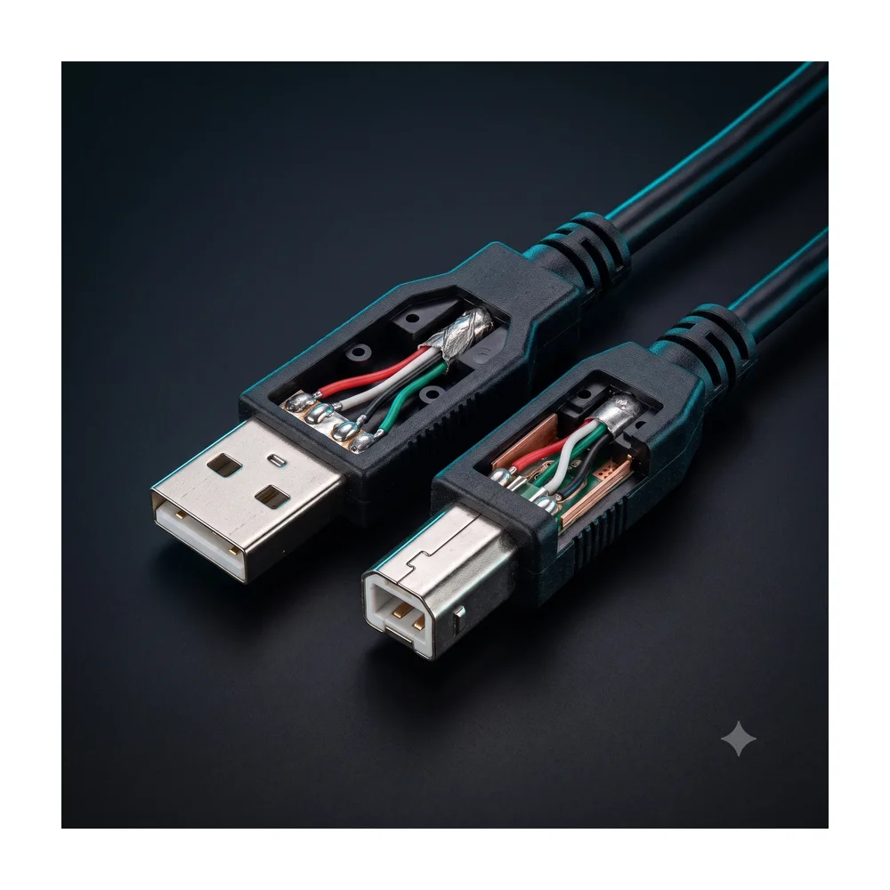 USB Cable (UNO Programming, A to B) — Back view