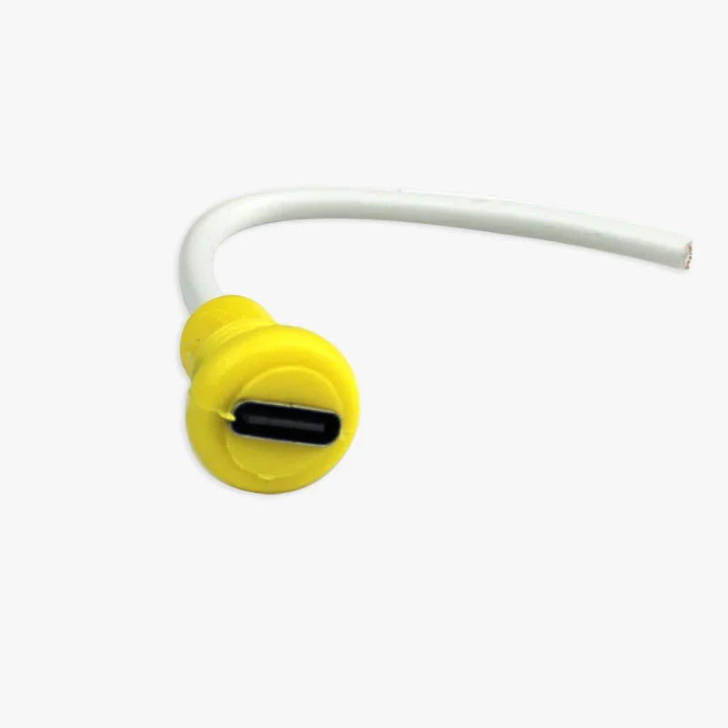 USB Type-C Female Panel Mount Connector with Wire Cable — Connectors & Wires