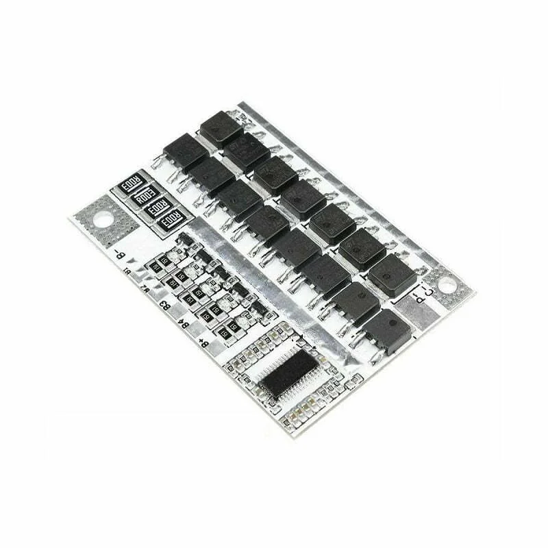 White 3S 100A Lithium ion Battery Protection Balance Charging BMS Protection PCB Board — Power & Components — Back view