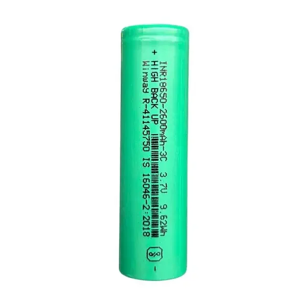 Winway 18650 Lithium-Ion Rechargeable Battery 3.7V 2600mAh 9.62Wh — Power & Components