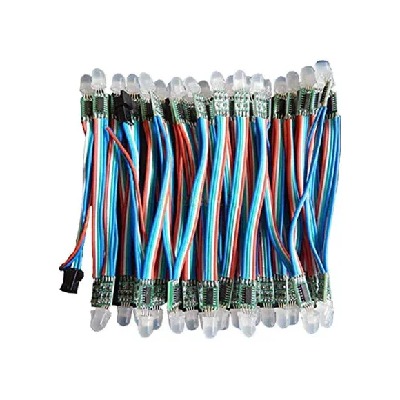 WS2811 Neopixel RGB Waterproof Pixel LED Strip 3 Inch (Pack of 50 LED's) — Power & Components — Back view