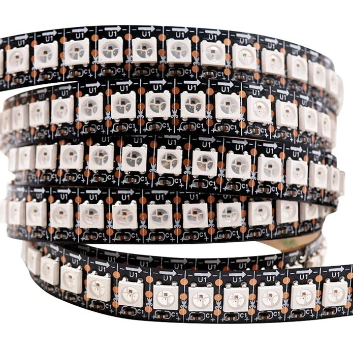 WS2812B Non-Waterproof 144 LED/M Addressable Pixel Strip for Arduino 5 METER — Power & Components