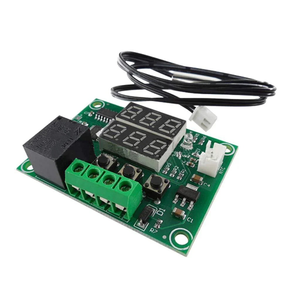 XH-W1219 12V Digital Temperature Controller Module with Dual LED Display & Waterproof NTC Sensor — Sensors — Back view