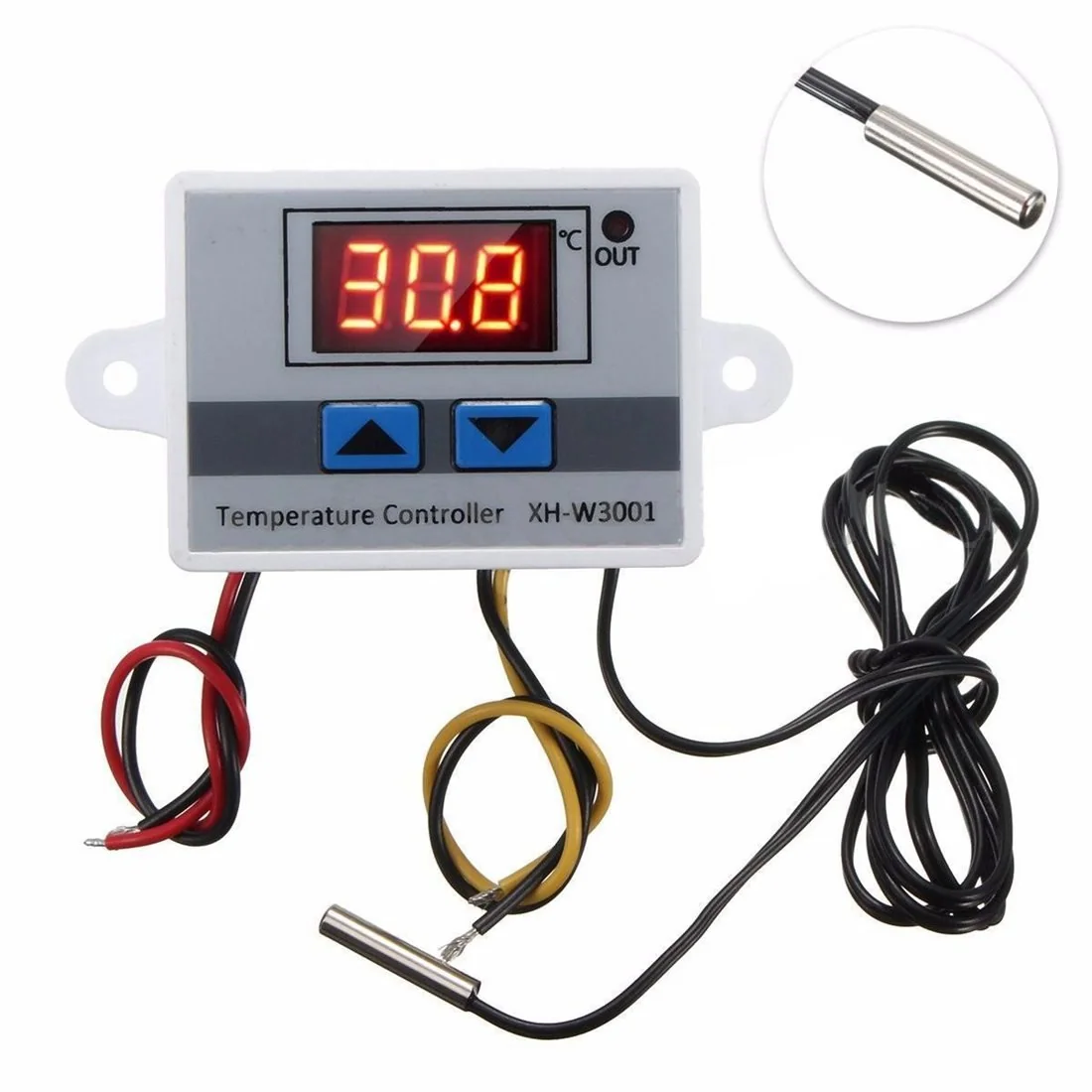XH-W3001 AC 220V 1500W Digital Microcomputer Thermostat Switch — Sensors