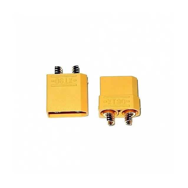 XT90 Male Female Connector Pair 90A High Current Battery Connector with Caps — Connectors & Wires — Detail / close-up