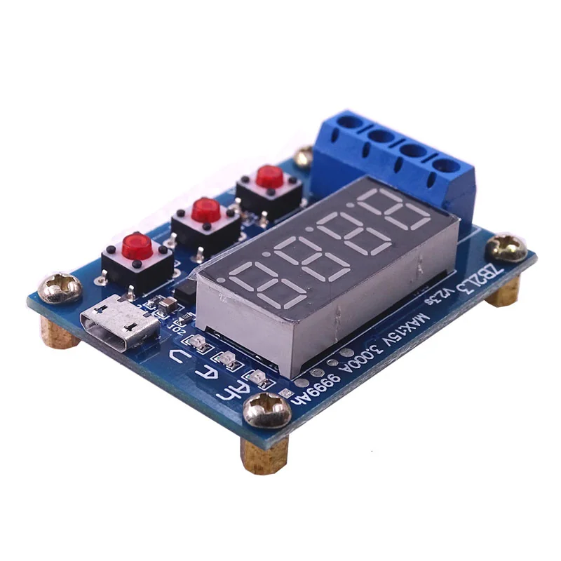 ZB2L3 18650 Li-ion Lithium Lead-acid Battery Capacity Meter Discharge Tester Analyzer — Power & Components — Back view