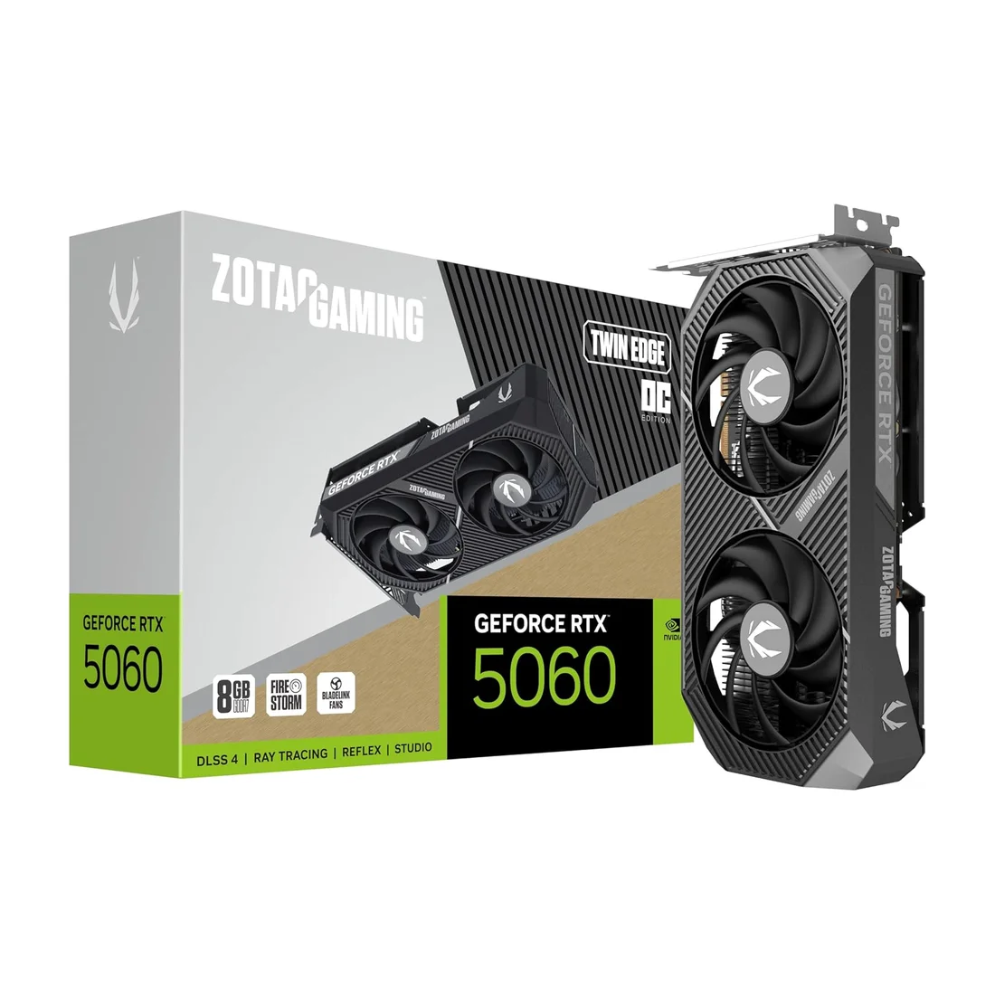 Zotac Gaming GeForce RTX 5050 Twin Edge 8GB GDDR6 Graphics Card — Back view